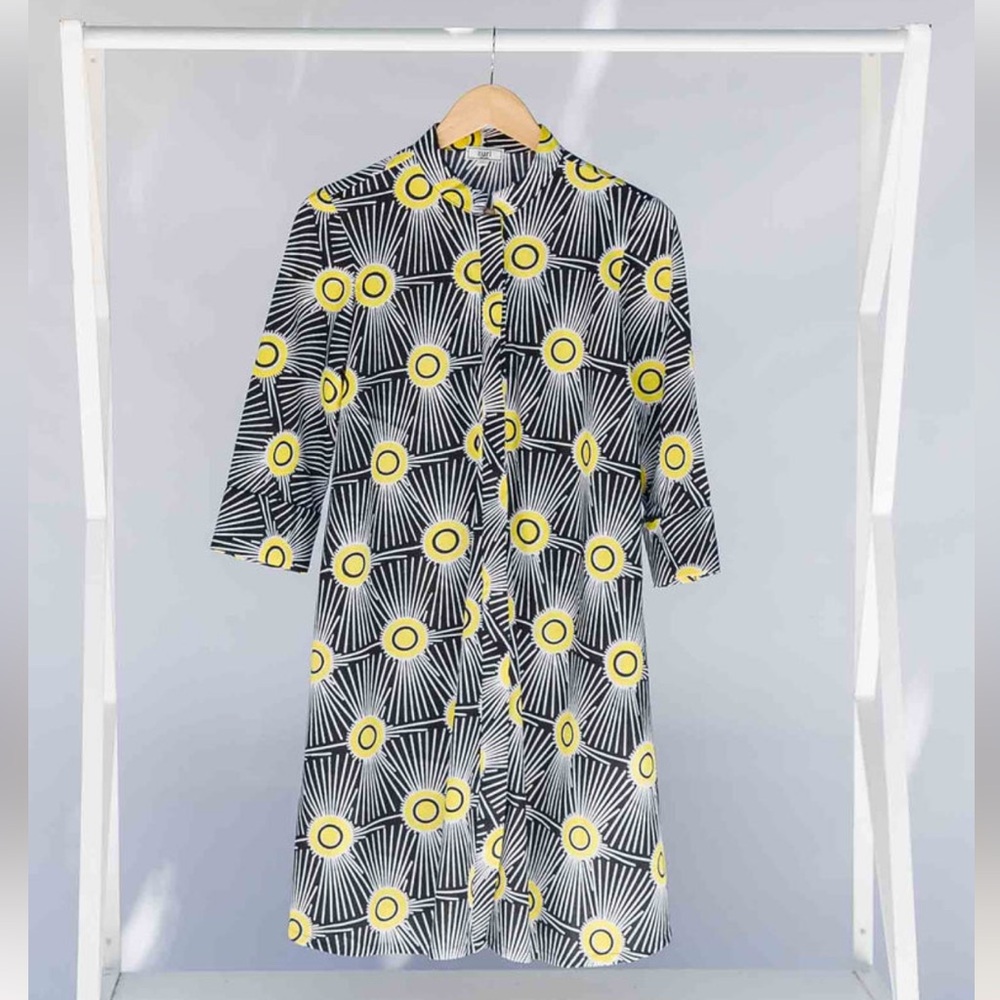 Zuri Kenya Shirt-Dress ***POCKETS*** Sunray pattern